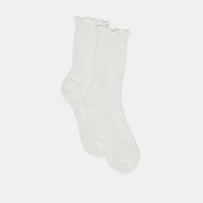 POINTELLE SOCKS WHITE | Dolce Vita