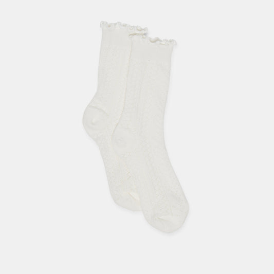 POINTELLE SOCKS WHITE | Dolce Vita