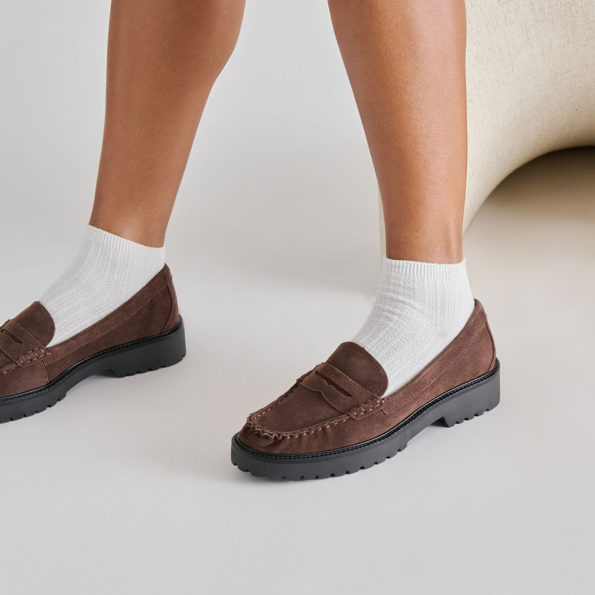3 Pack Cable Anklet Black White Socks | Dolce Vita