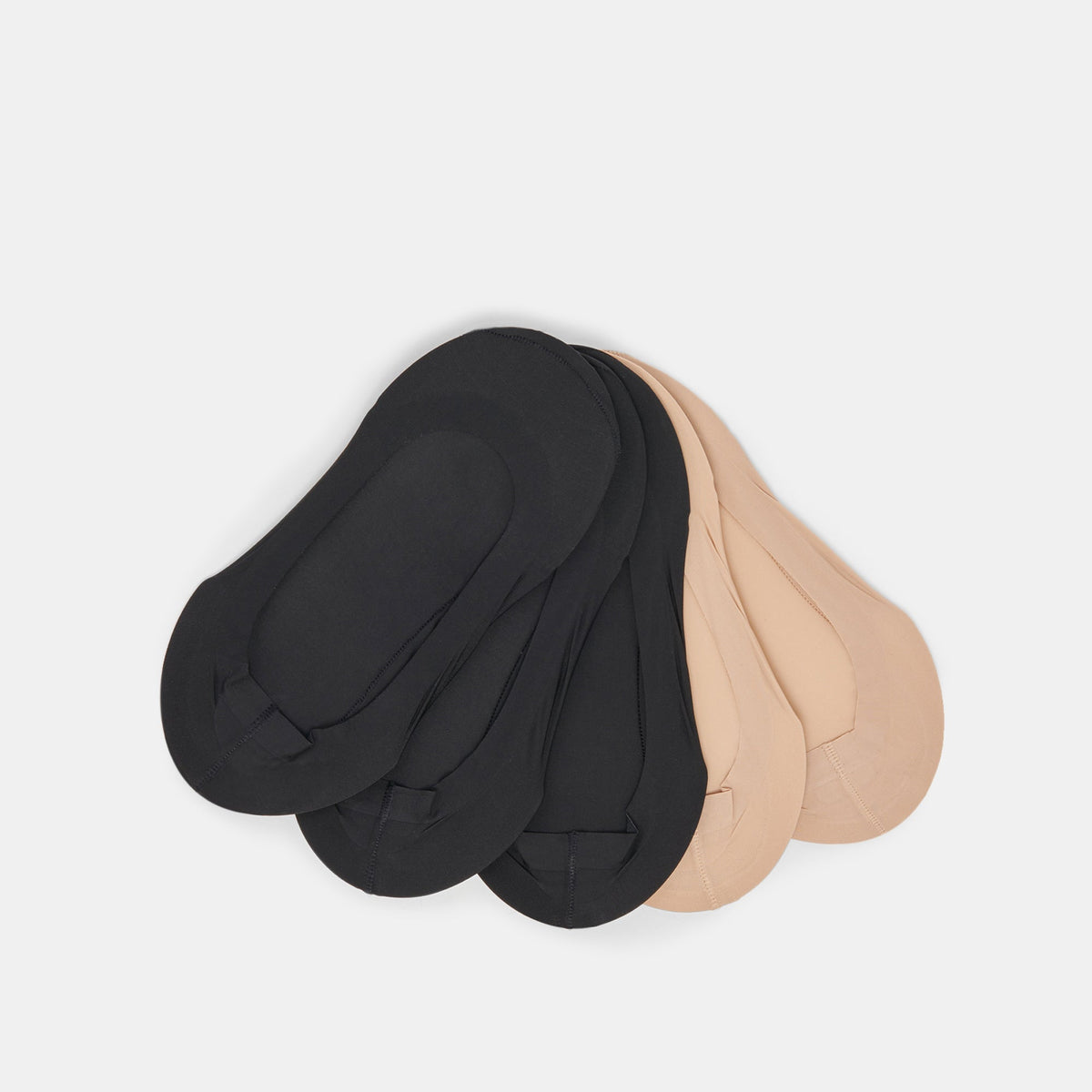 NO SHOW SOCKS 5 PACK TAN BLACK | Dolce Vita