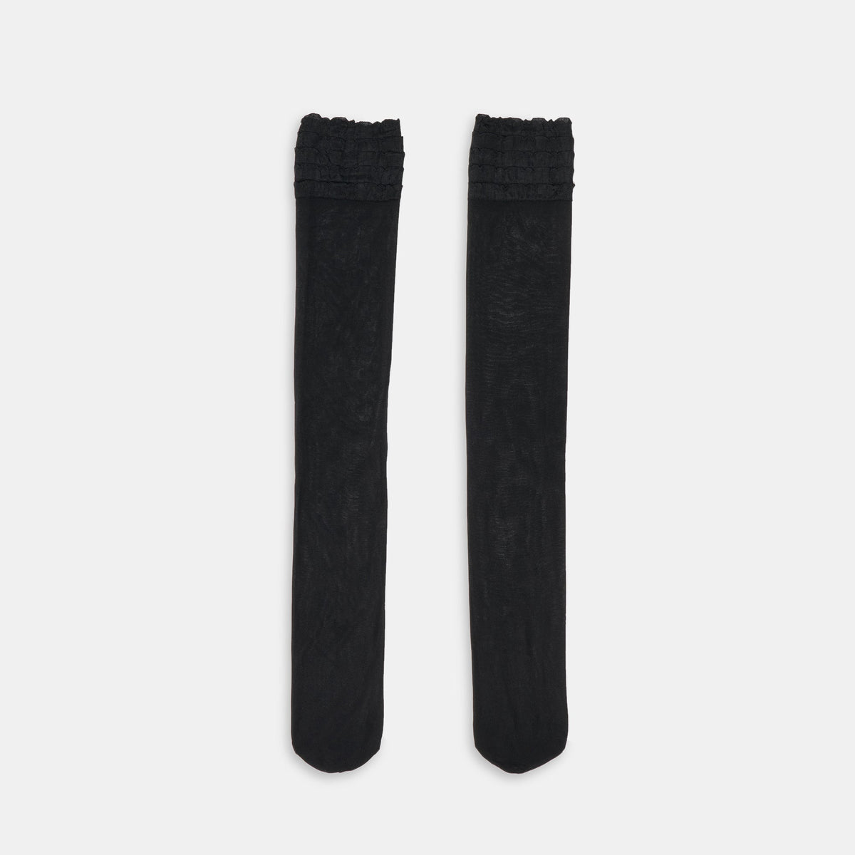 Ruffle Black Sheer Knee High Socks | Dolce Vita