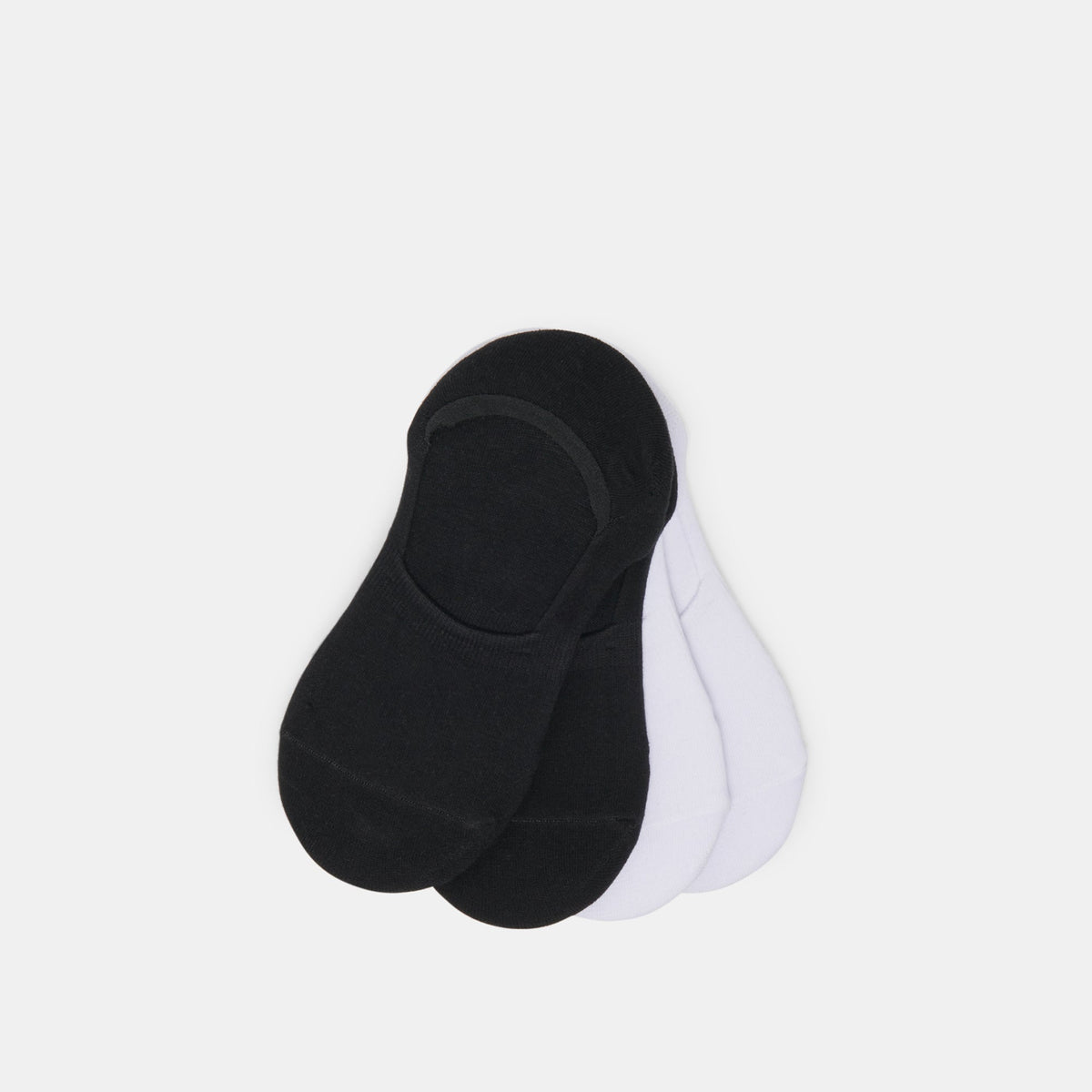 4 PACK NO SHOW SOCKS BLACK WHITE | Dolce Vita