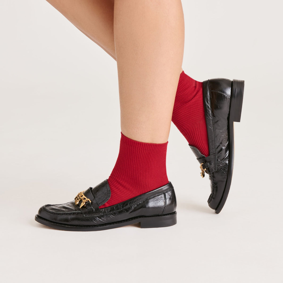 5 Pack Embroidered Rib White Black Multi Anklet Socks | Dolce Vita