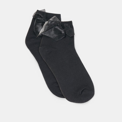 Bow Black Anklet Socks | Dolce Vita