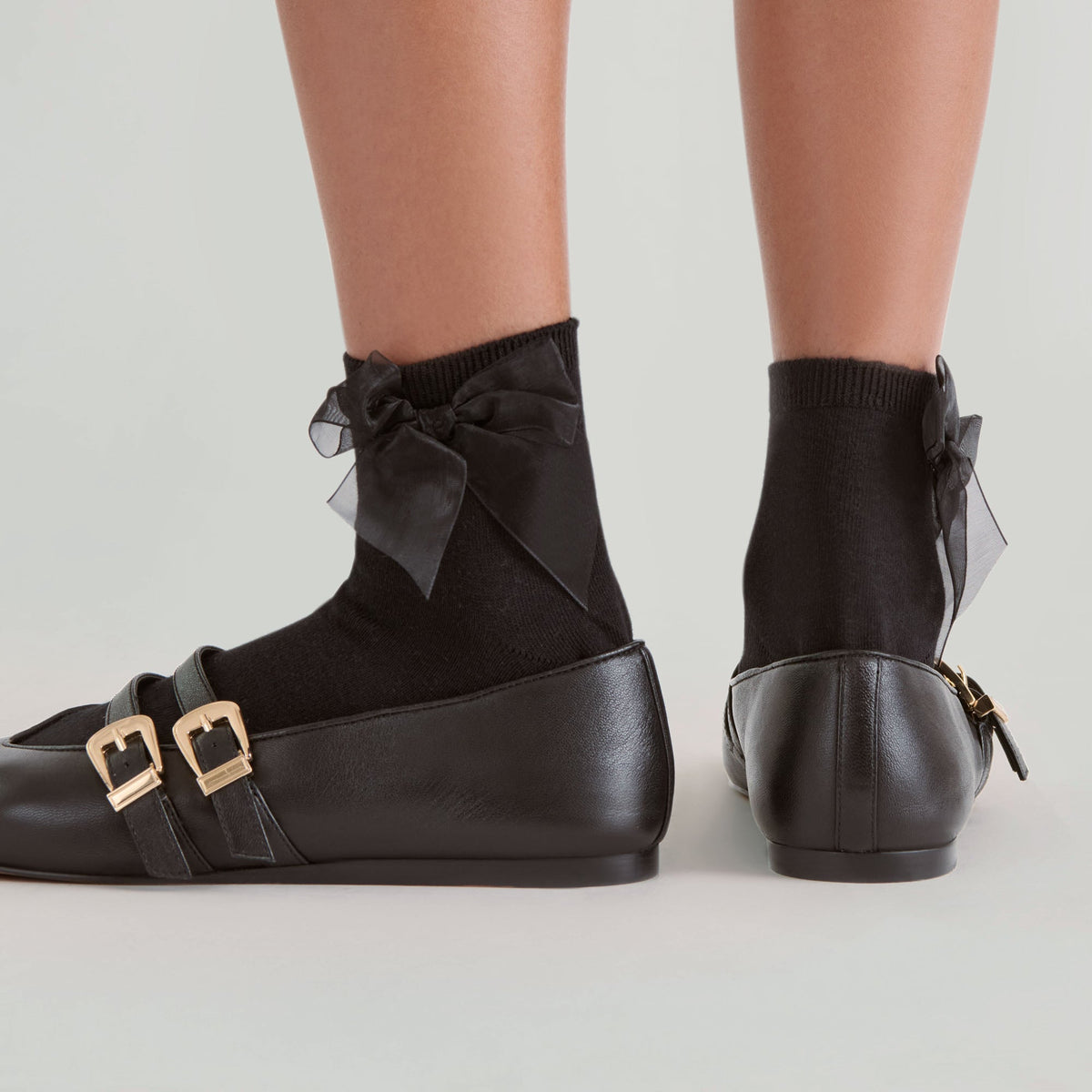 Bow Black Anklet Socks | Dolce Vita