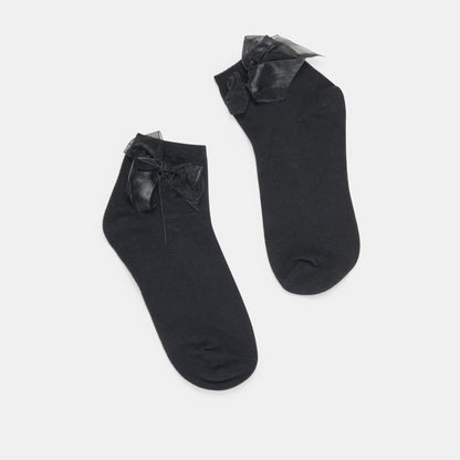 Bow Black Anklet Socks | Dolce Vita