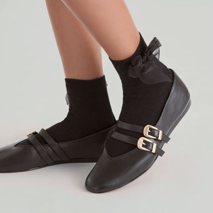 Bow Black Anklet Socks | Dolce Vita