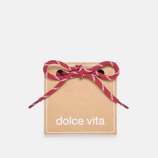 TICK MARK CORD LACE BURGUNDY MULTI | Dolce Vita