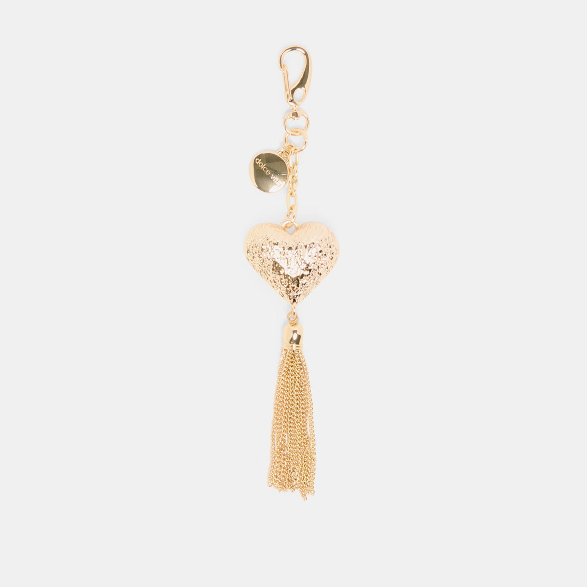 Heart Tassel Gold Bag Charm | Dolce Vita