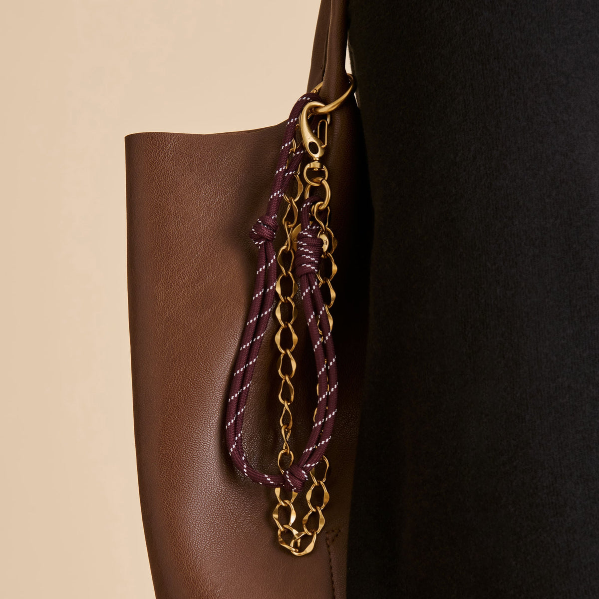 Rope + Chain Burgundy Multi Bag Charm | Dolce Vita