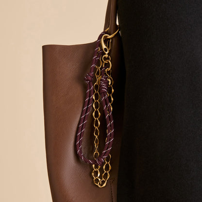 Rope + Chain Burgundy Multi Bag Charm | Dolce Vita