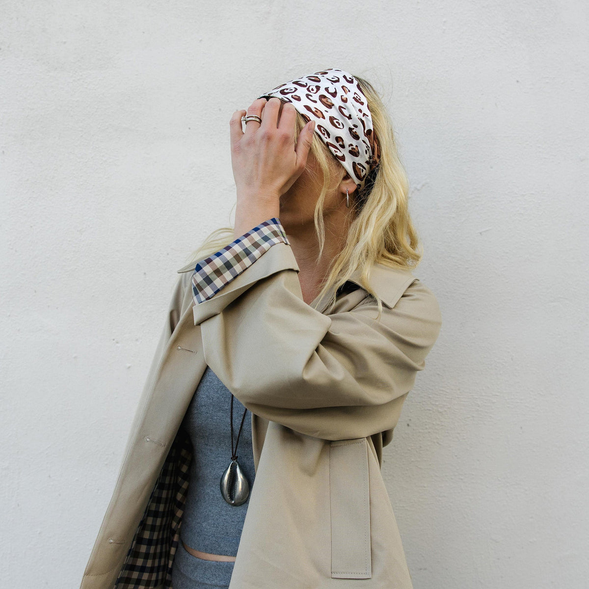 Animal Print Brown Multi Silk Scarf | Dolce Vita