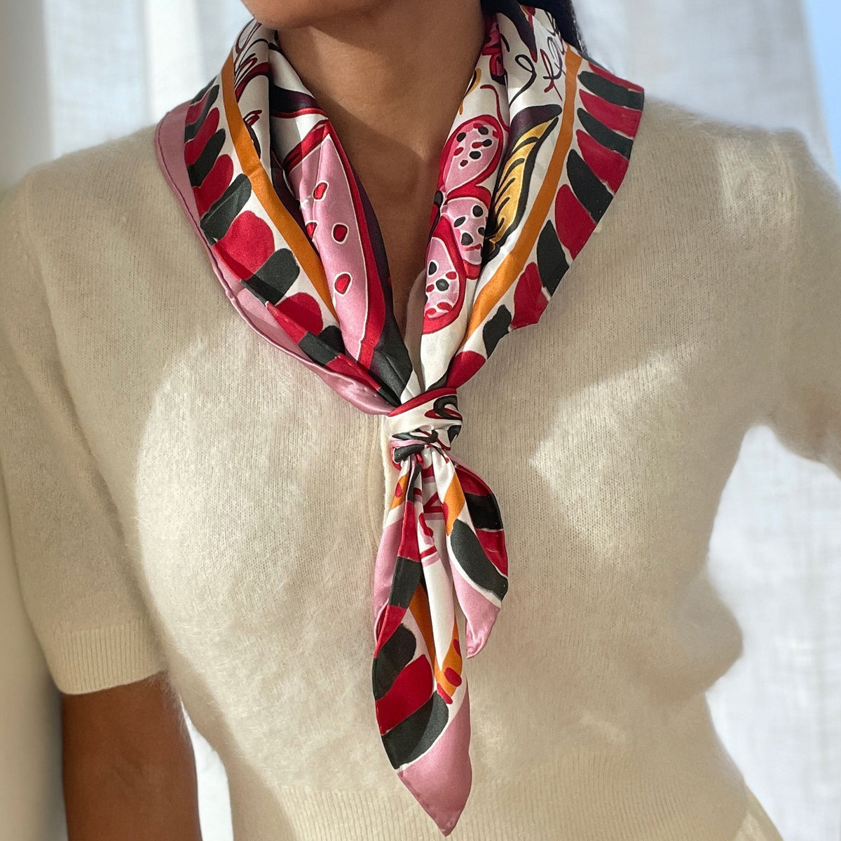 Fruit Pink Multi Scarf | Dolce Vita