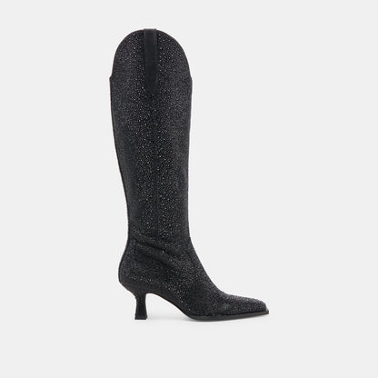 ARIANA CRYSTAL BOOTS BLACK METALLIC CRYSTAL | Dolce Vita