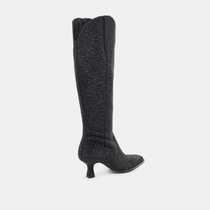 ARIANA CRYSTAL BOOTS BLACK METALLIC CRYSTAL | Dolce Vita