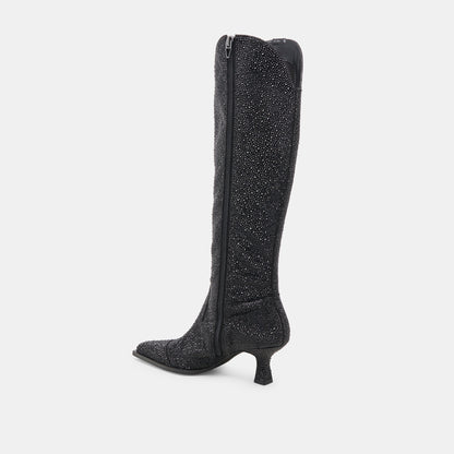 ARIANA CRYSTAL BOOTS BLACK METALLIC CRYSTAL | Dolce Vita