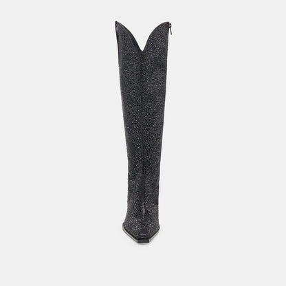 ARIANA CRYSTAL BOOTS BLACK METALLIC CRYSTAL | Dolce Vita