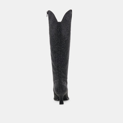 ARIANA CRYSTAL BOOTS BLACK METALLIC CRYSTAL | Dolce Vita