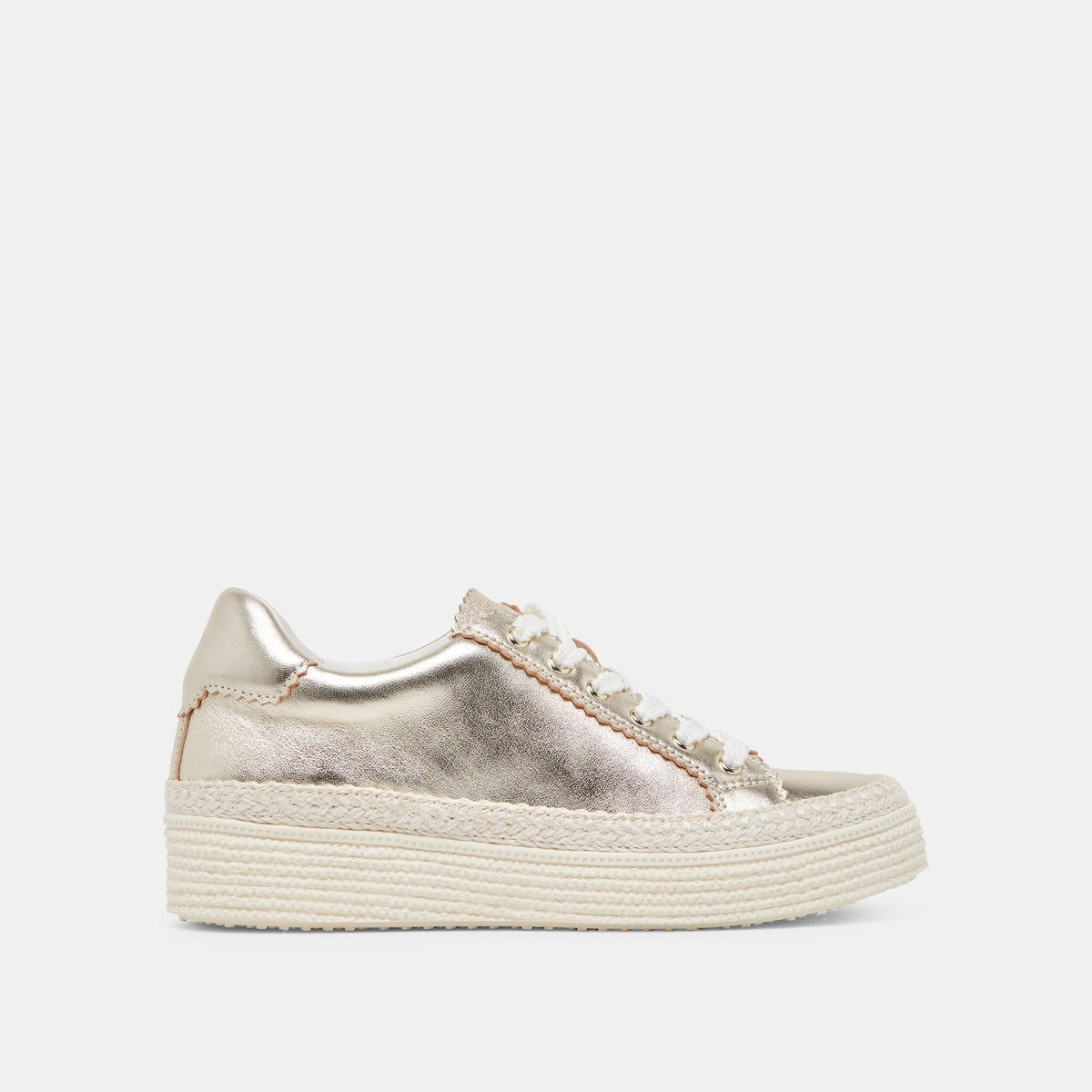 LENNIX SNEAKERS LIGHT GOLD METALLIC LEATHER | Dolce Vita