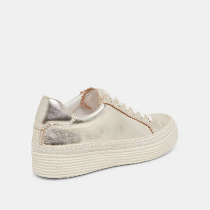 LENNIX SNEAKERS LIGHT GOLD METALLIC LEATHER | Dolce Vita