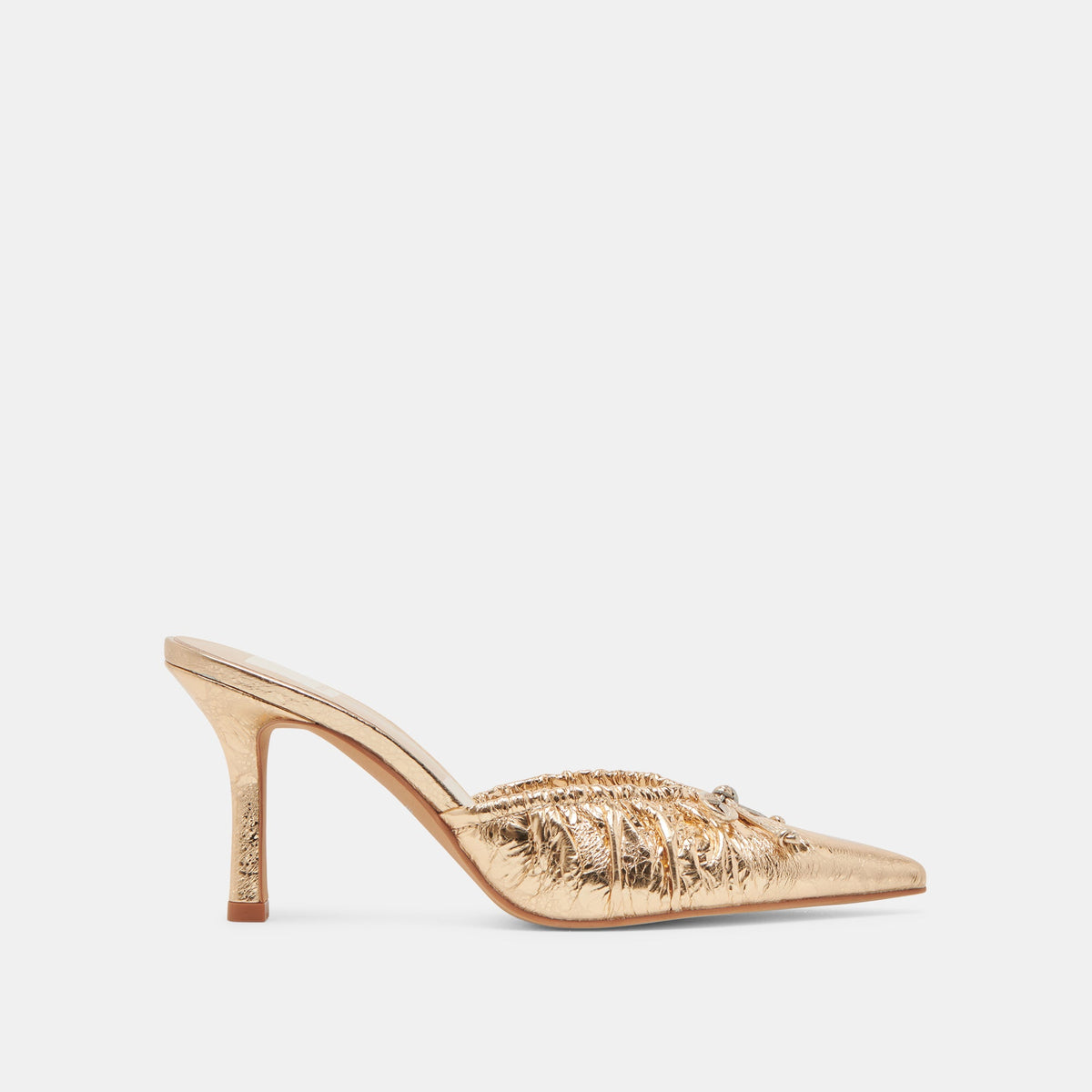 KAIRI HEELS GOLD DISTRESSED LEATHER | Dolce Vita