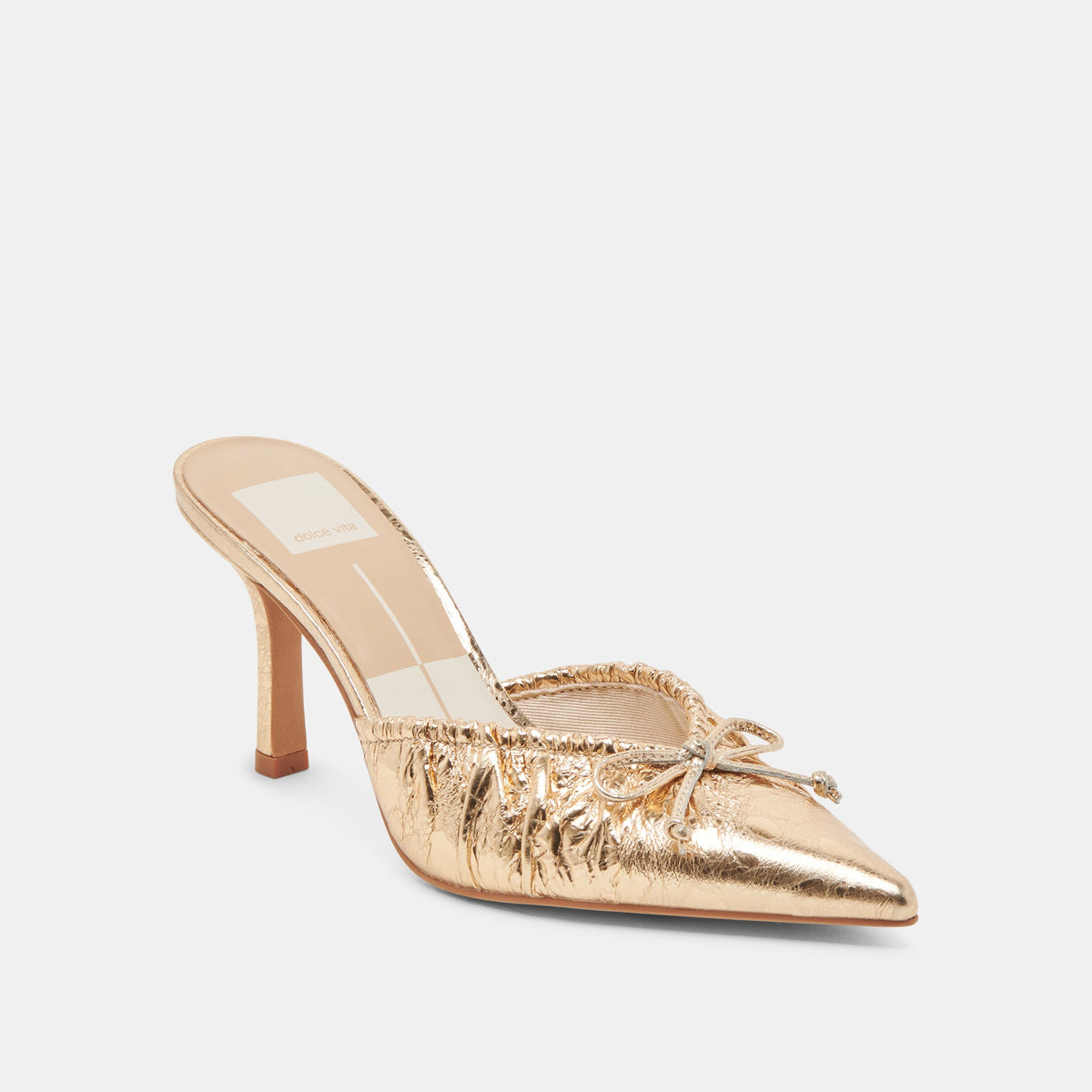 KAIRI HEELS GOLD DISTRESSED LEATHER | Dolce Vita
