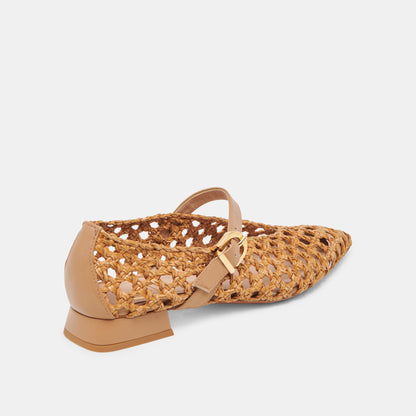 CATY BALLET FLATS NATURAL WOVEN | Dolce Vita