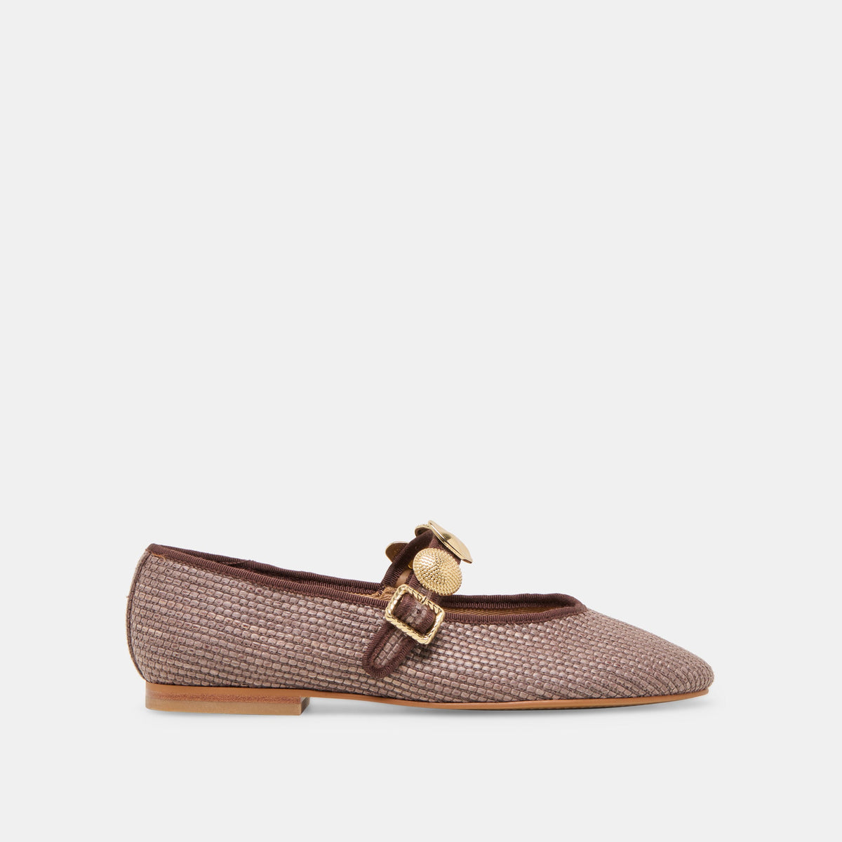 RELAN BALLET FLATS WALNUT RAFFIA | Dolce Vita