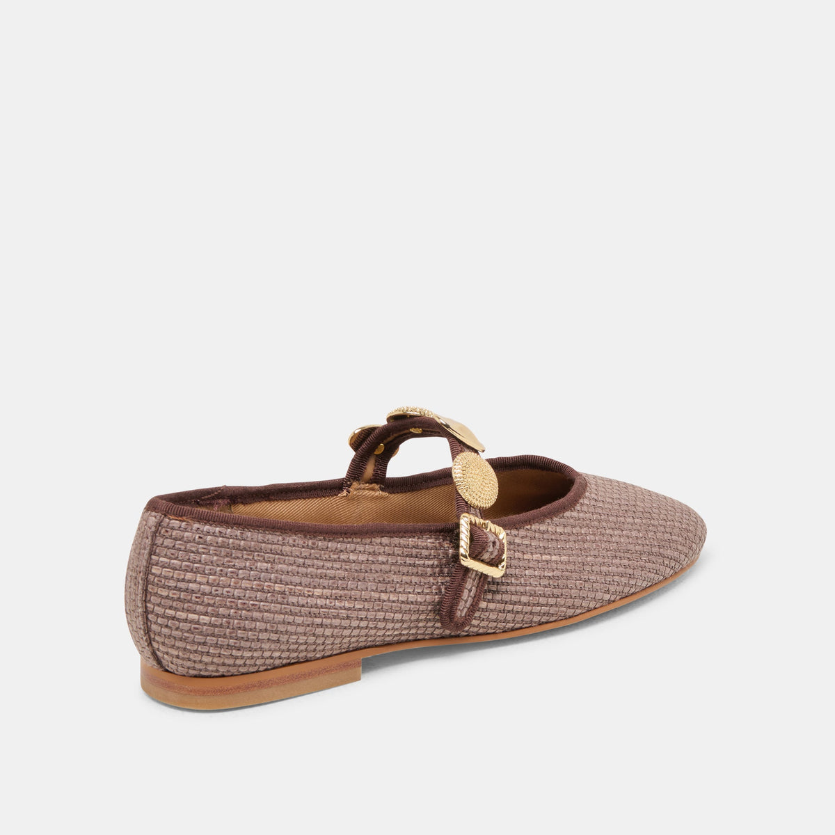 RELAN BALLET FLATS WALNUT RAFFIA | Dolce Vita