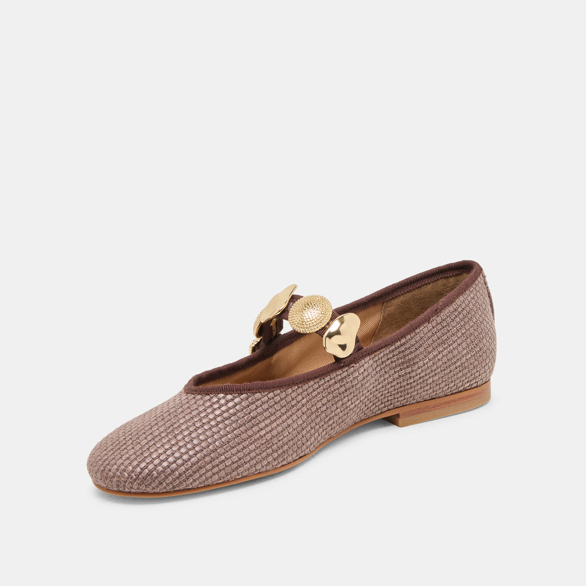 RELAN BALLET FLATS WALNUT RAFFIA | Dolce Vita