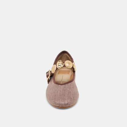 RELAN BALLET FLATS WALNUT RAFFIA | Dolce Vita