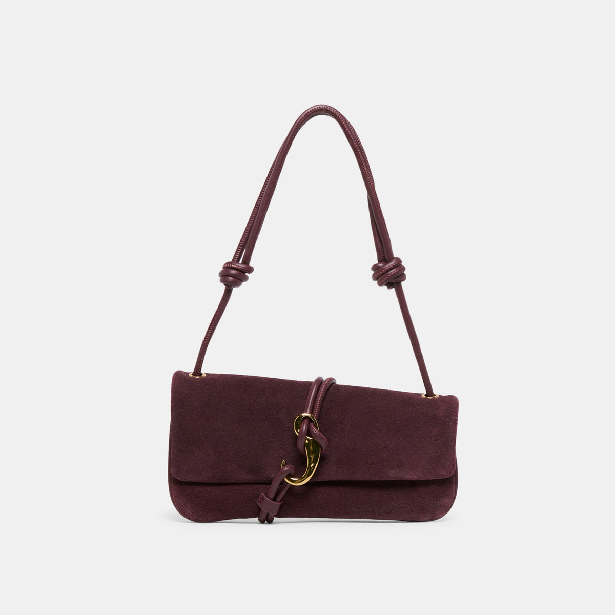 Alice Burgundy Suede Shoulder Bag | Dolce Vita