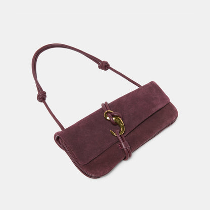 Alice Burgundy Suede Shoulder Bag | Dolce Vita