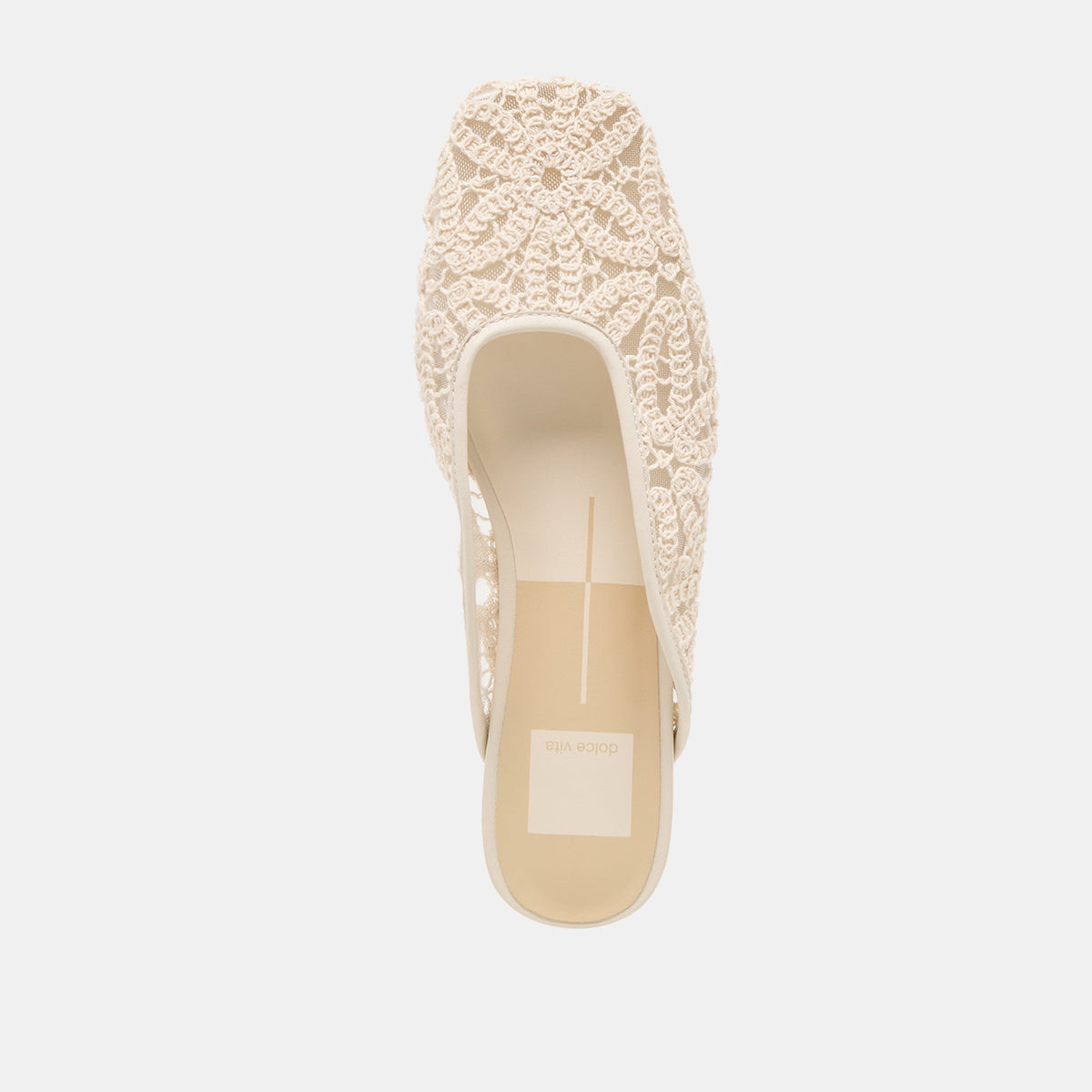 Aubrie Ivory Macrame Mesh Flats | Dolce Vita