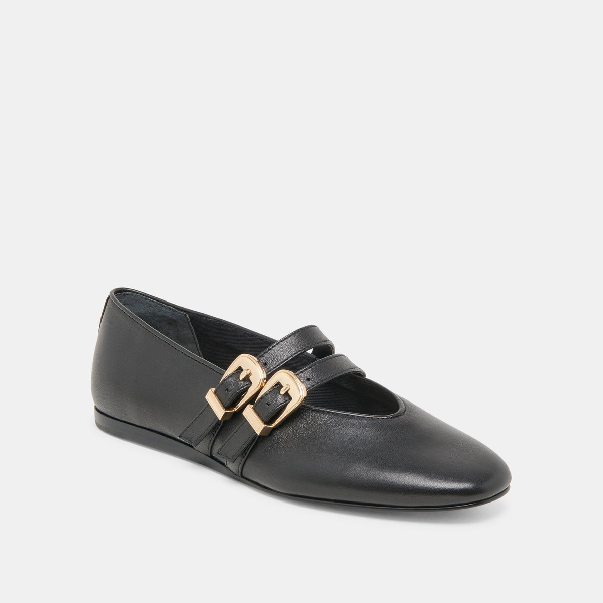 BAYLEE BALLET FLATS BLACK LEATHER | Dolce Vita