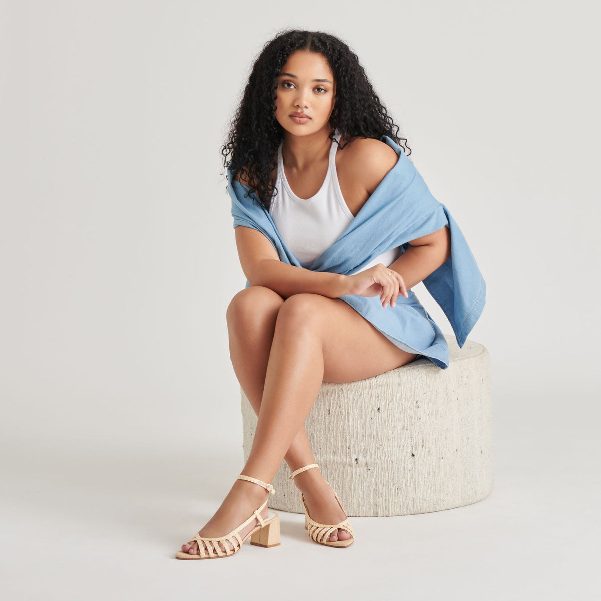 YASMIN HEELS NATURAL RAFFIA | Dolce Vita