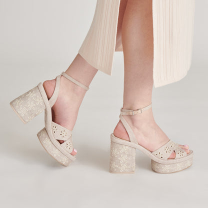 LAISHA HEELS ALMOND FLORAL EYELET | Dolce Vita