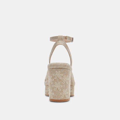 LAISHA HEELS ALMOND FLORAL EYELET | Dolce Vita