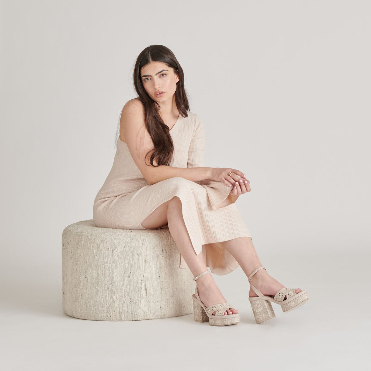 LAISHA HEELS ALMOND FLORAL EYELET | Dolce Vita