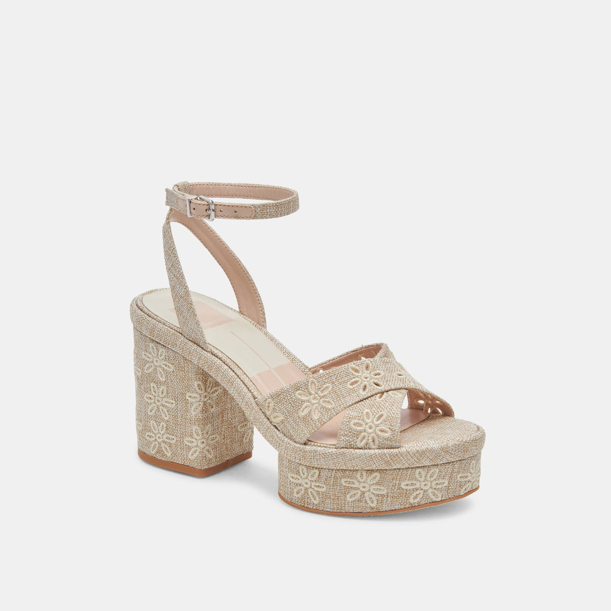 LAISHA HEELS ALMOND FLORAL EYELET | Dolce Vita