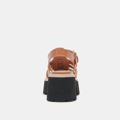 LATICE SANDALS BROWN LEATHER | Dolce Vita