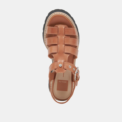 LATICE SANDALS BROWN LEATHER | Dolce Vita