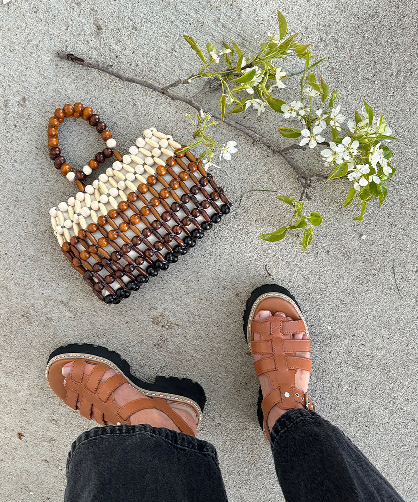 LATICE SANDALS BROWN LEATHER | Dolce Vita