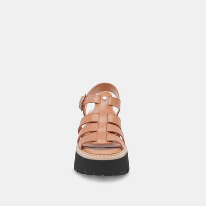 LATICE SANDALS BROWN LEATHER | Dolce Vita